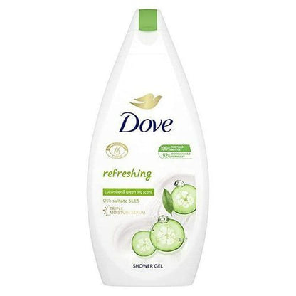 Dove 3 In 1 SHOWER SET : Shower Gel + Beauty Cream Bar +(FREE GIFT A Pair Of Exfoliating Gloves)
