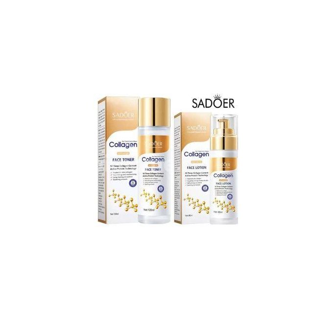 2in1 Collagen Face Toner and Face Lotion for Anti-aging, Anti-wrinkle, Skin Hydrating and Moisturizing Skin Care