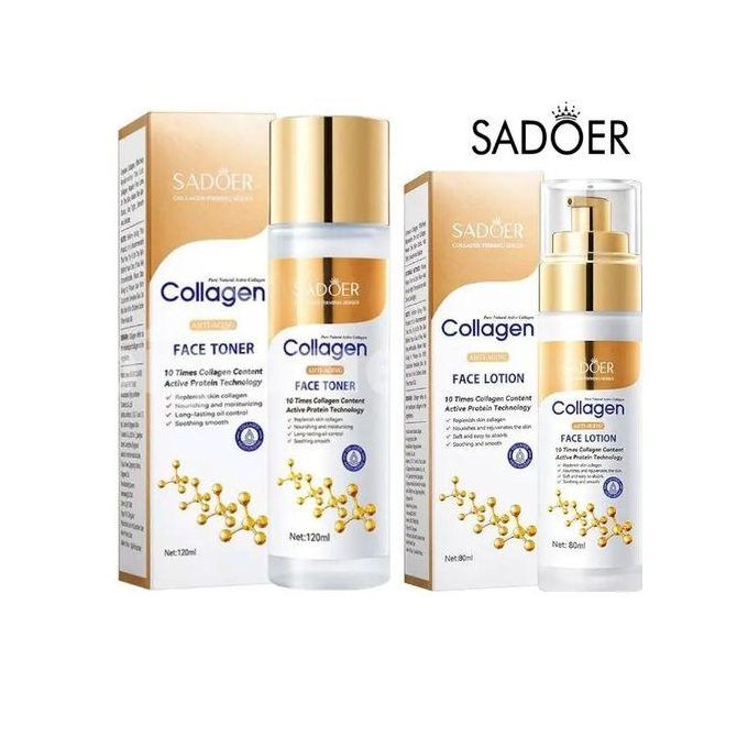 2in1 Collagen Face Toner And Face Lotion For Anti-aging, Anti-wrinkle, Skin Hydrating And Moisturizing Skin Care