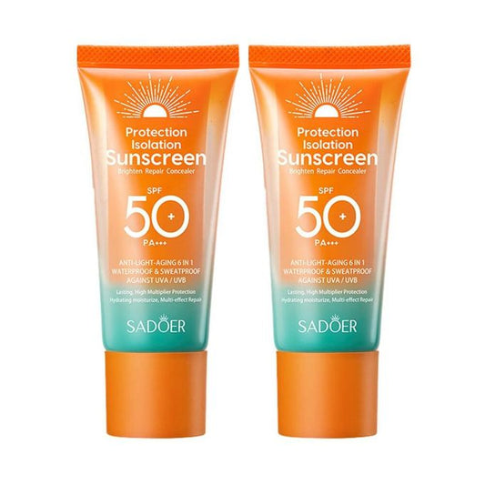 2Pcs Sunscreen SPF 50, Anti Light Aging, Moisturizing Multiple Protection Effect Sunscreen Anti aging Sunscreen Repair Sunscreen Milk Refreshing...