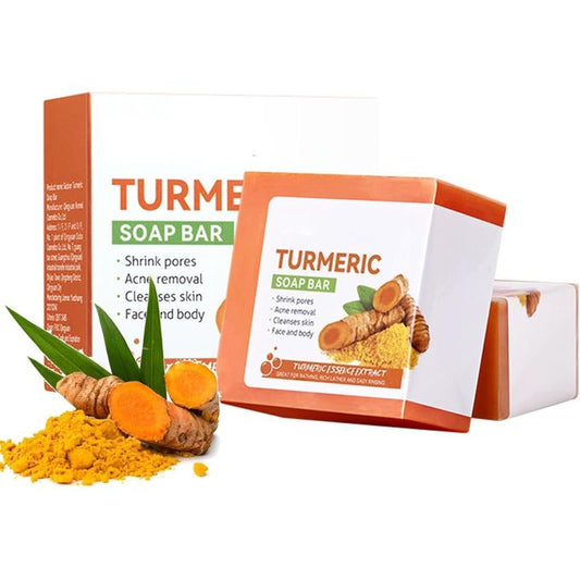 2pcs Turmeric Anti Acne Soap,Tend Skin Moisturizing Deep Cleansing Face And Body Tumeric Soap