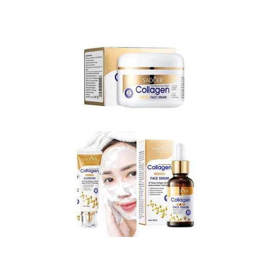 3 In 1 Set: Collagen Anti-aging Face Cream + Collagen Anti-aging Face Serum +Collagen Anti-aging Face Cleanser