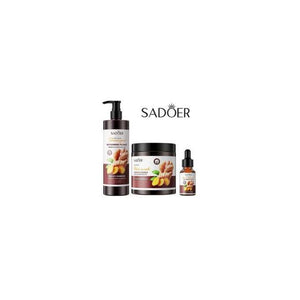 3 PCs set of Ginger hair essentials: Hair shampoo+ Hair smoothing mask+ Hair growth serum .