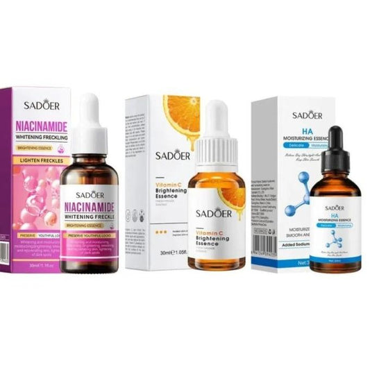 3 Pieces, Niacinamide Face Brightening Serum+ Hyaluronic Acid Akin To Vitamin C+ Salicylic Acid Acne Treatment And Blackheads Remover, For Smooth ,...