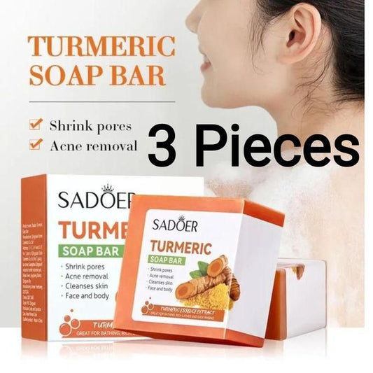 3 Pieces Turmeric Soap, Acne Removal Tumeric Soaps