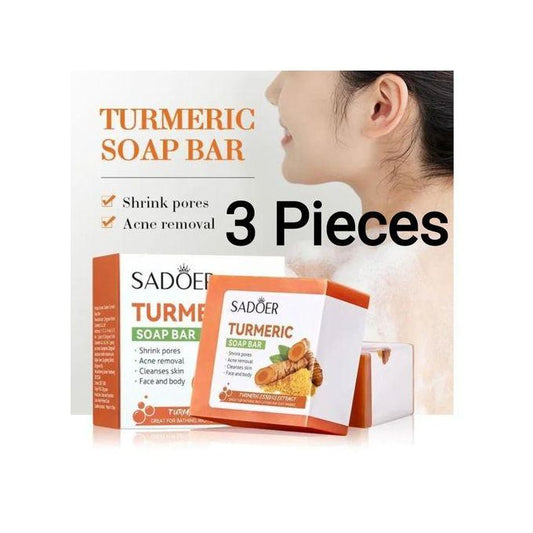 3 Pieces Turmeric Soap, Acne Removal Tumeric Soaps