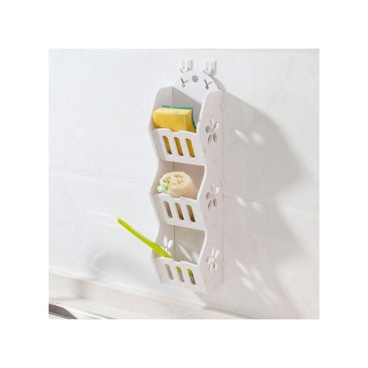 3 Tier Multi-Use Bedroom/Bathroom Shelf Organizer Wall Decor