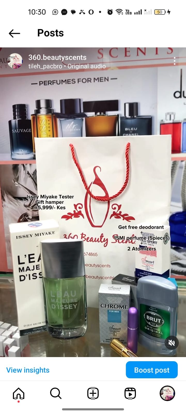 L'Eau majeure D'issey Issey Miyake plus free gifts