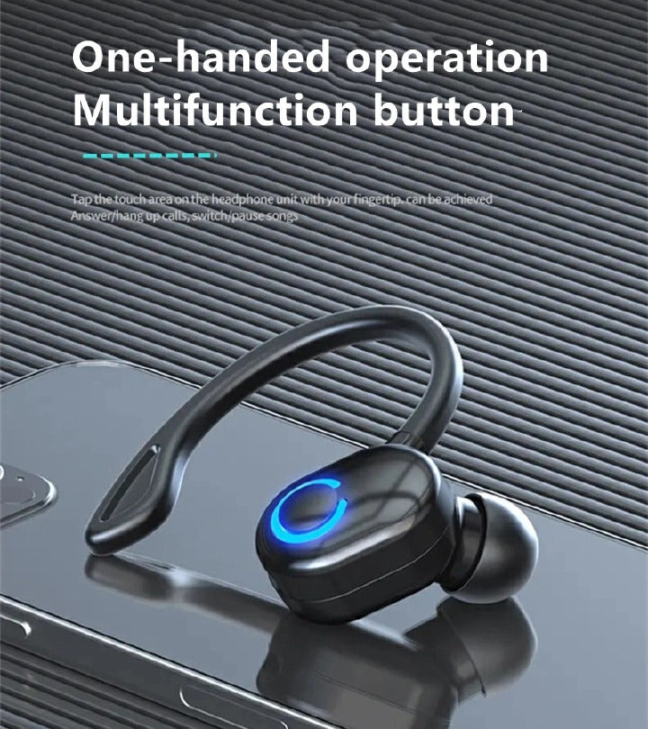 W6 Wireless Bluetooth Earphones Sports Running Headset Wireless Single Ear Headphones HiFi Stereo Noise Reduction Music Headset