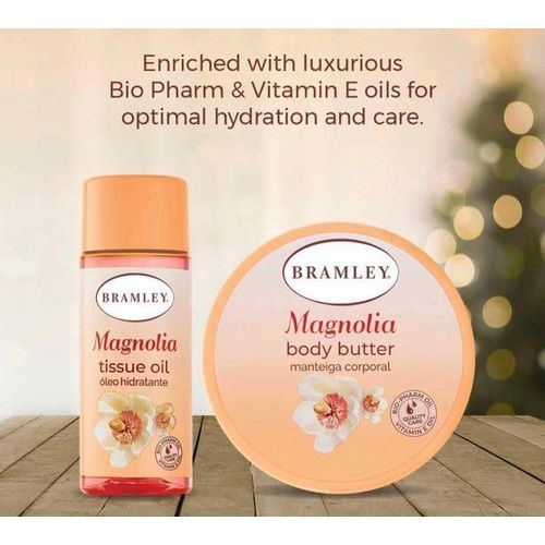 Bramley 2 in 1 Glowing Set: Magnolia body butter + Magnolia tissue oil