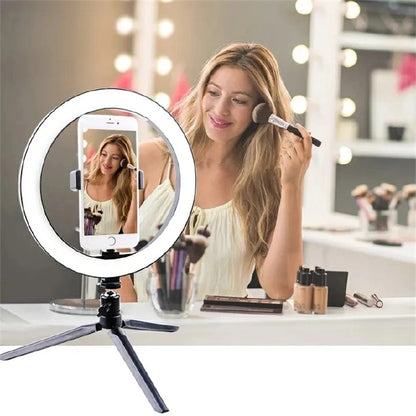 10" Ring Lamp Led Selfie Wireless Remote For Youtube Video Live Photography Lighting For Phone Ring Light With Tripod Stand Photo