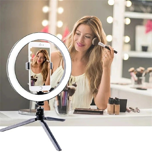 10" Ring Lamp Led Selfie Wireless Remote For Youtube Video Live Photography Lighting For Phone Ring Light With Tripod Stand Photo
