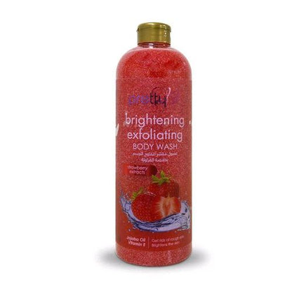 Pretty Be Brightening and Exfoliating Body Wash Strawberry Extracts With Jojoba Oil and Vitamin E