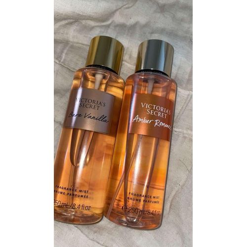Victoria's Secret 2 in 1 FRAGRANCE COMBO: Amber Romance + Bare Vanilla Body Mists