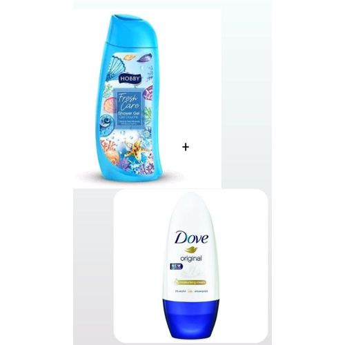 Hobby 2 In 1 : Fresh Care Shower Gel + Dove New Original Moisturizing Deodarant