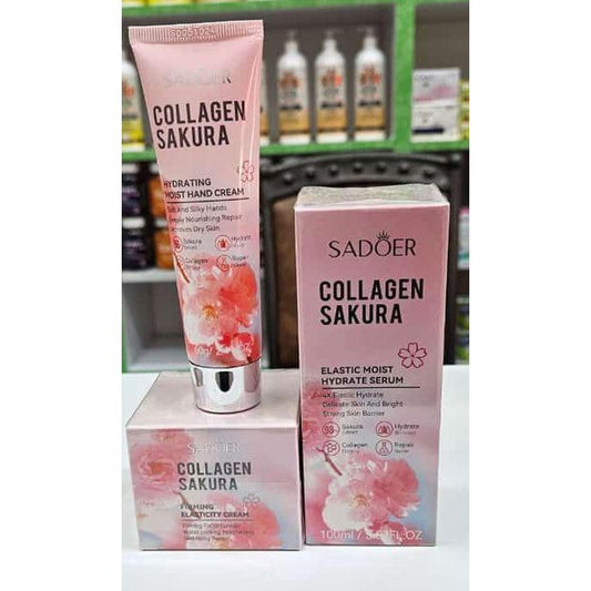 3in1 Sakura Face Cream,Face Serum And Hand Cream.