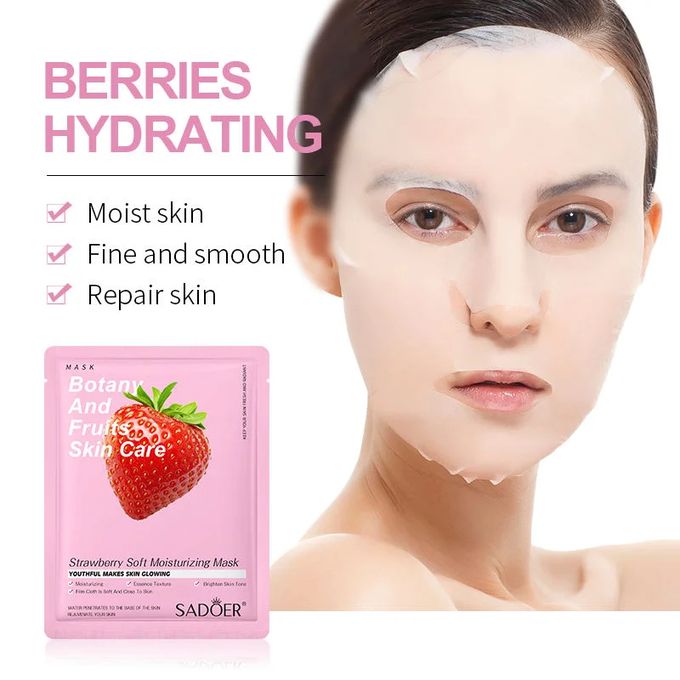 3pc Strawberry Sheet Mouisturizing Face Mask