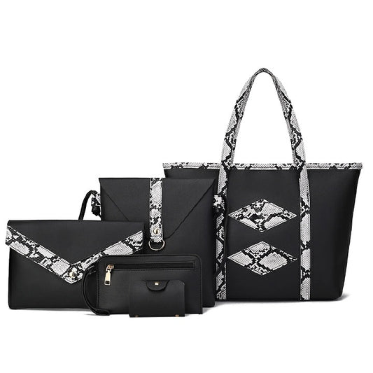 5 Sets/PCS Handbags For Ladies Women Bags Lady Bags Clutch Purse Shoulder Bags Tote Bag Lady Wallet valentine gifts