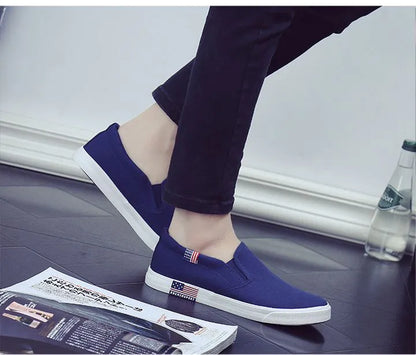 Hot sale 40-47 canvas shoes flats shoes for men shoes loafers shoes for mens shoes sneakers shoes blue and black