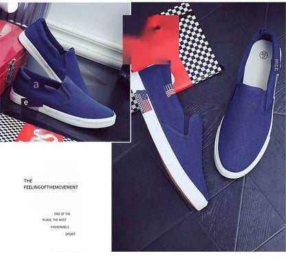 Hot sale 40-47 canvas shoes flats shoes for men shoes loafers shoes for mens shoes sneakers shoes blue and black