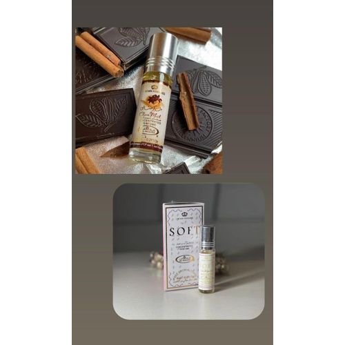 Al Rehab 2 In 1 Perfume Set: Choco Musk Perfume Oil + Soft Perfume Oil