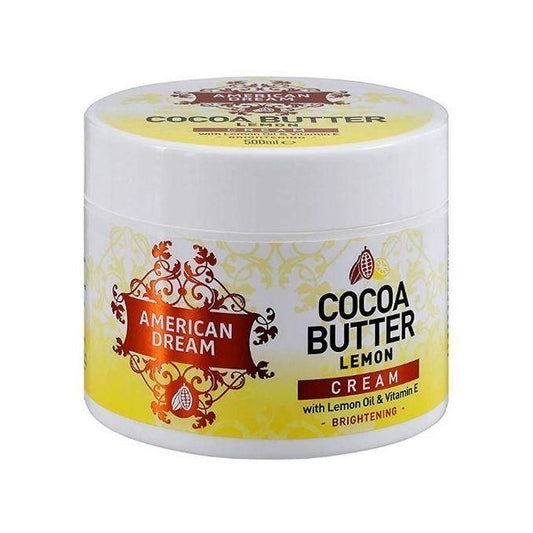 500Ml Cocoa Butter Lemon Body Brightening Cream with Lemon oil and Vitamin E