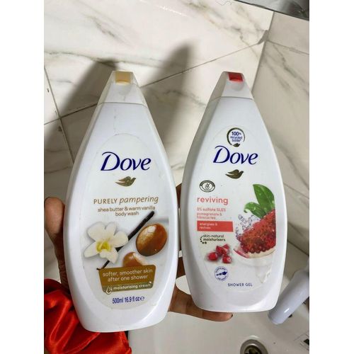 Dove 2 in 1 SHOWER ESSENTIALS: Purely pampering body wash + Pomegranate body wash