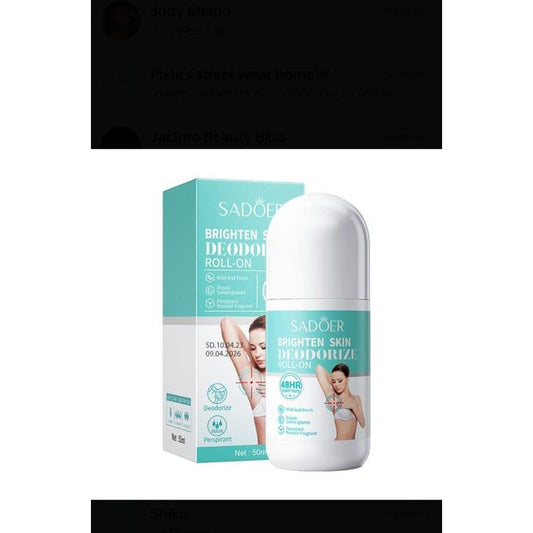 50ml Quick-Dry Roll-On â€“ Natural Fresh Scent, Skin Brightening & Deodorizing