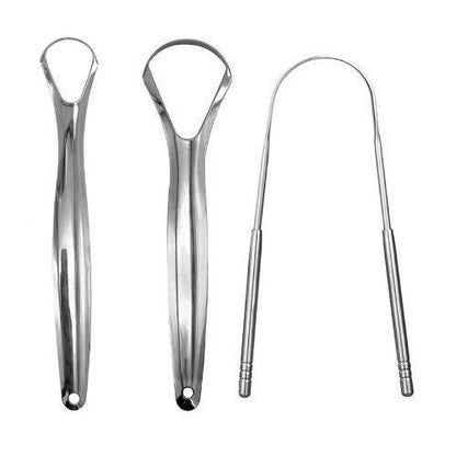 Dental 360 3 pcs set Tripple action tongue scraper reusable oral health cleaning brush