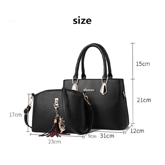 2 PCS/Sets Women Bags Handbag for Women Ladies Bags Shoulder Bag Crossbody Bag Discount On Sale