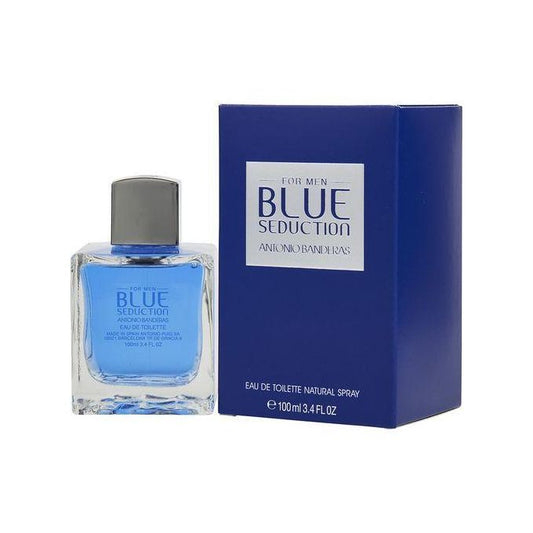 Antonio Banderas Blue Seduction Men EDT-100ml +FREE EXECUTIVE PEN