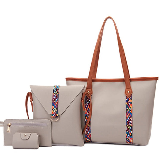 4 PCS/Sets Women Bags Handbag for Women Ladies Bags Tote Bags Shoulder Bag Crossbody Bag Discount On Sale