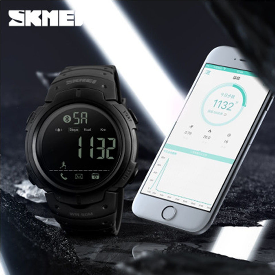 SKMEI Smart Watch Calories Pedometer Digital Reminder Watches Fitness Bluetooth For Ios