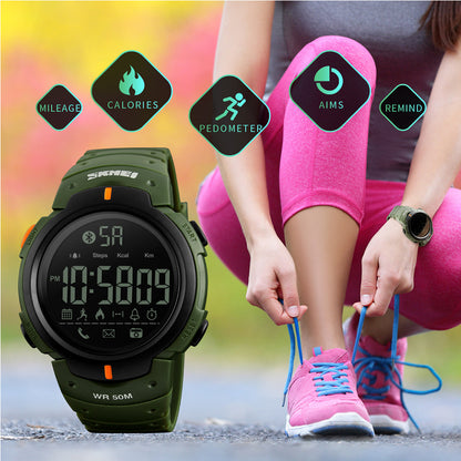 SKMEI Smart Watch Calories Pedometer Digital Reminder Watches Fitness Bluetooth For Ios
