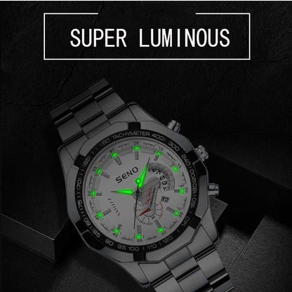 Large Dial Watches for Men Waterproof Mens Watch Calendar Fashion Business Watch