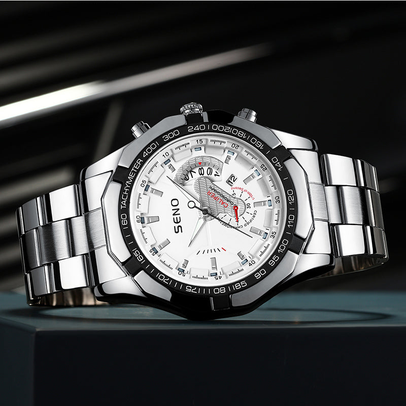Large Dial Watches for Men Waterproof Mens Watch Calendar Fashion Business Watch