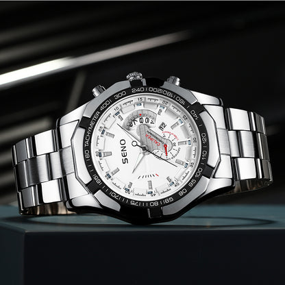 Large Dial Watches for Men Waterproof Mens Watch Calendar Fashion Business Watch