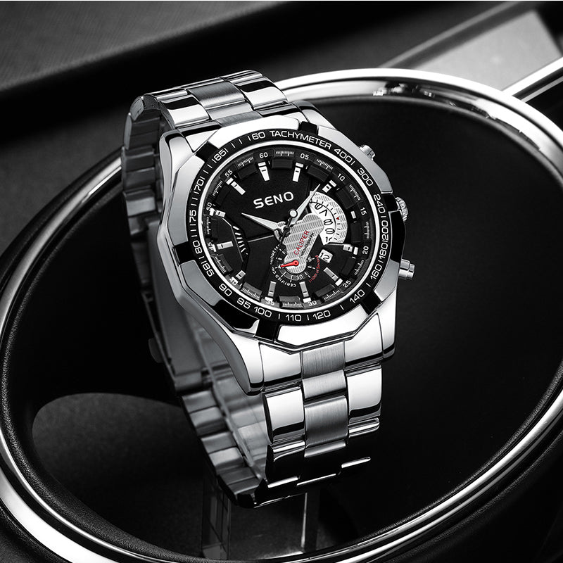 Large Dial Watches for Men Waterproof Mens Watch Calendar Fashion Business Watch