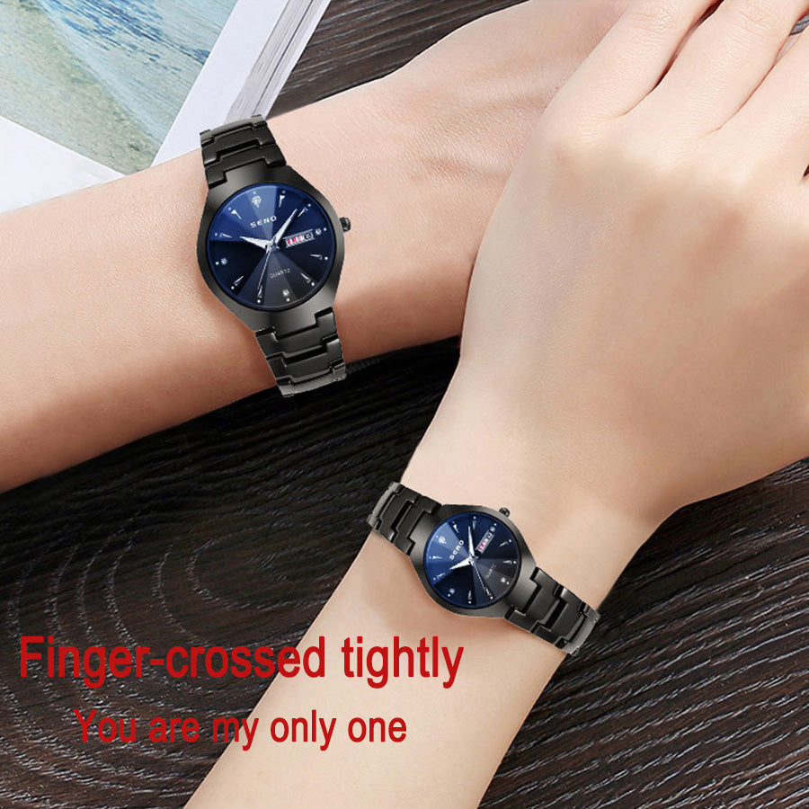 Brand Luxury Lover Watches Quartz Calendar Dress Women Men Watch Couples Wristwatch