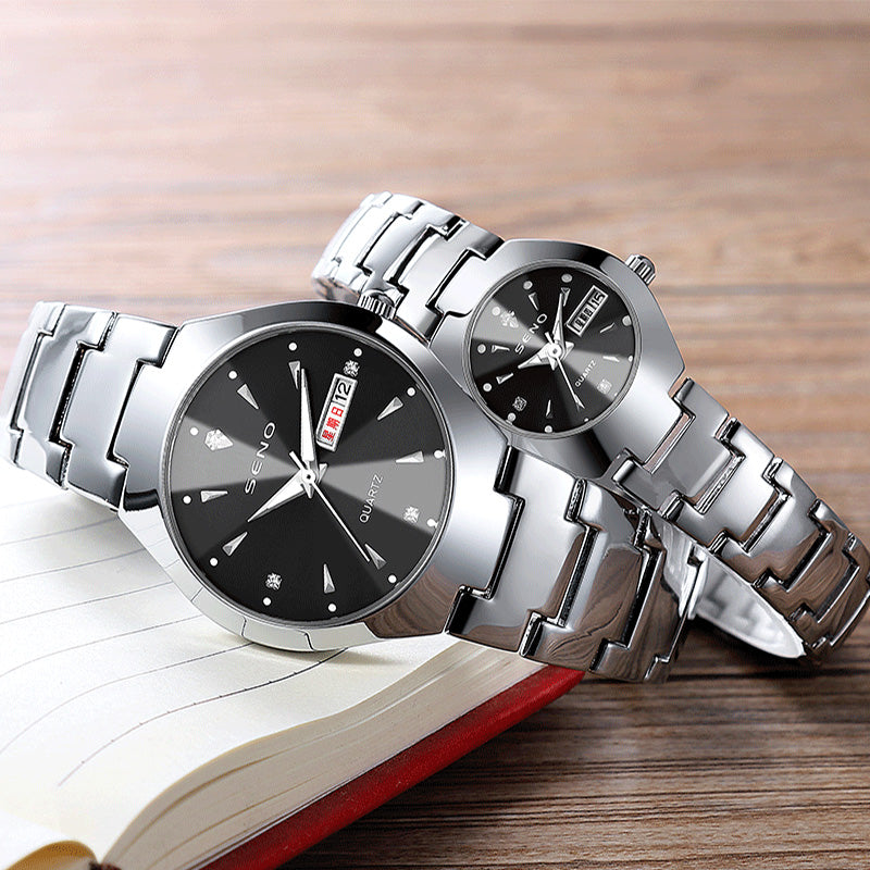 Brand Luxury Lover Watches Quartz Calendar Dress Women Men Watch Couples Wristwatch