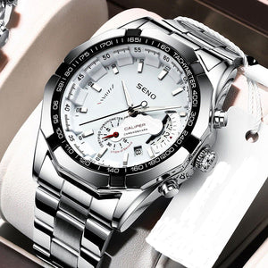 Large Dial Watches for Men Waterproof Mens Watch Calendar Fashion Business Watch