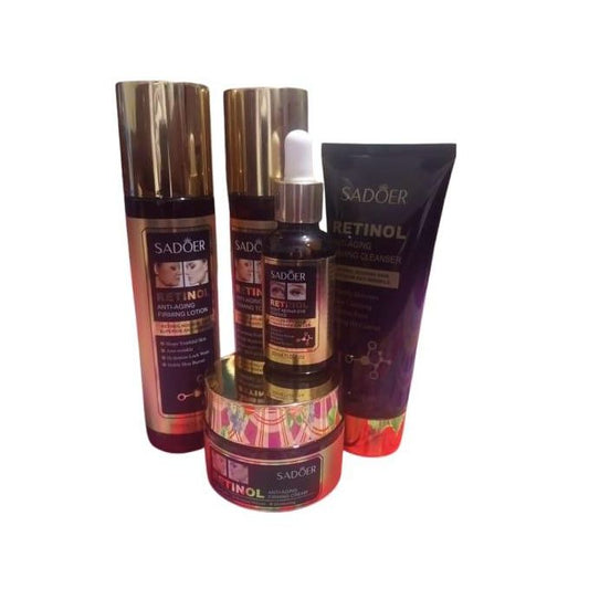 5pcs Retinol Skin Care Set Toner,face Cream Lotion And Eye Serum Face Care Set