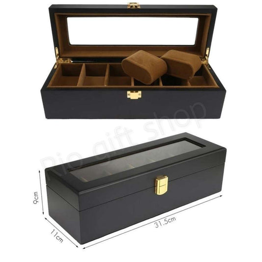 6 Slots Wooden Watch Organizer
