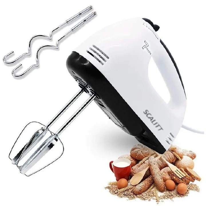 Hand Mixer Whisk Egg Beater Food Stirrer Grinder Blender Kitchenware Kitchen Tools Utensils Cooking Machine Cookware White