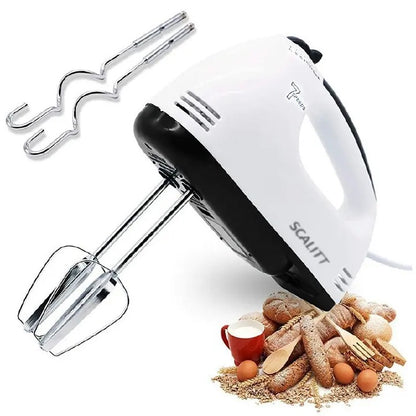 Hand Mixer Whisk Egg Beater Food Stirrer Grinder Blender Kitchenware Kitchen Tools Utensils Cooking Machine Cookware White