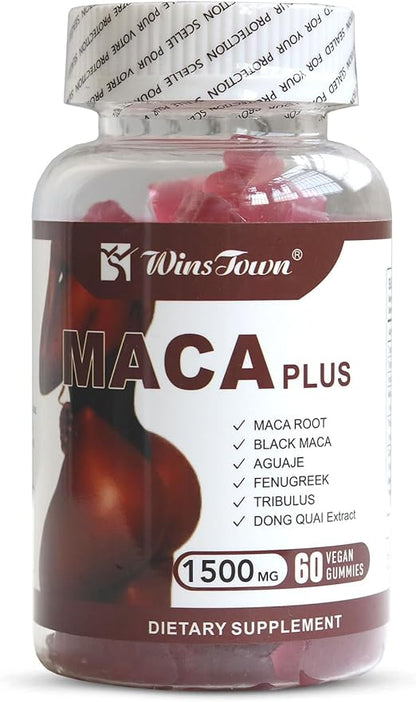 Click to see full view Maca Plus Gummies, 1500mg Big Booty Enhancer with Black Maca Root & Dong Quai Extract