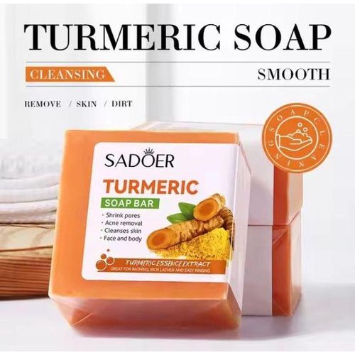 SADOER 3 in 1 Set: Tumeric Anti-oxygen Repair Face Cream + Anti-oxidation Face Serum + Soap Bar
