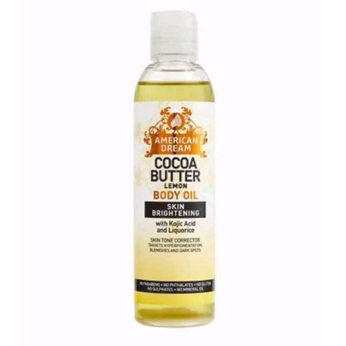 American Dream 1 Pc: Cocoa Butter Lemon Body Oil With Kojic