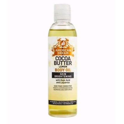 American Dream 1 Pc: Cocoa Butter Lemon Body Oil With Kojic