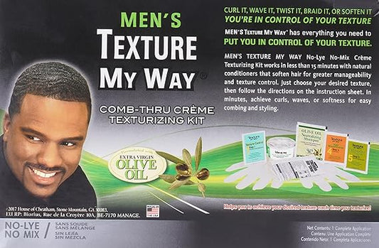 Texture my Way Men's Organic Comb Thru Creme Texturizing Kit